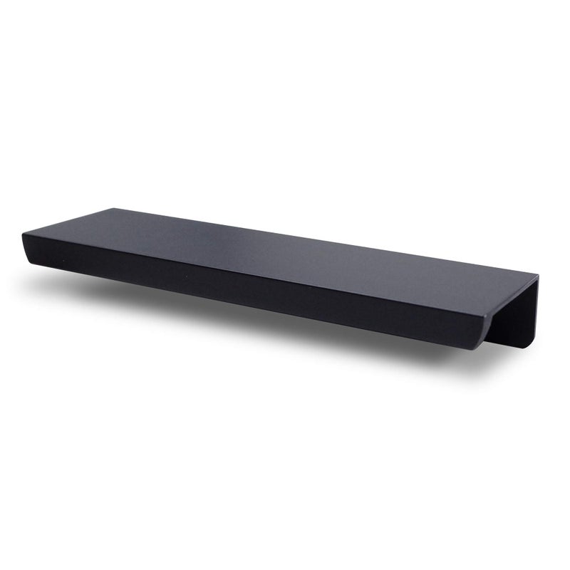 Jetland Cabinets Drawers Edge Pulls - 10-Pack, 5" Overall Length, Black, Concealed Tab Pulls for Kitchen Garage Cabinet Drawers, PW5018B127L - Image 1